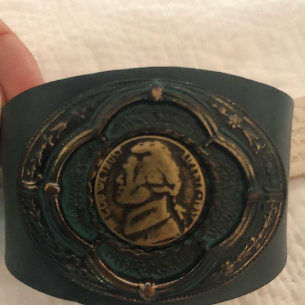 Unique Nickel leather cuff